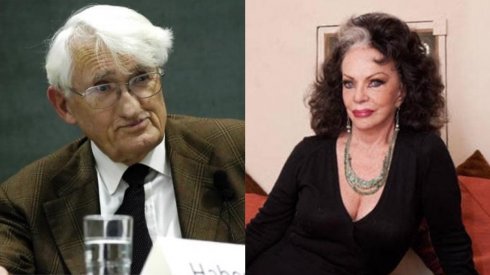 El Sociólogo Jürgen Habermas y la Vedette Tongolele (Yolanda Montes) en CDMX.