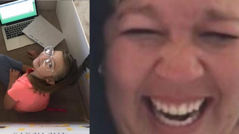 Madre aparece desnuda accidentalmente en el zoom escolar de su hija de 7 años