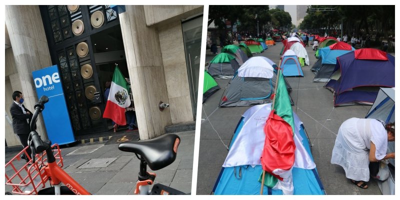 Exhiben a militantes fifís de FRENAAA por hospedarse en el Hotel One de la Alameda