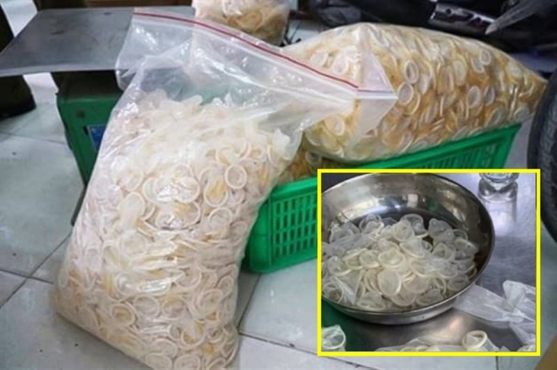 ¡No es broma! Decomisan más de 300 mil CONDONES USADOS listos para volverse a usar