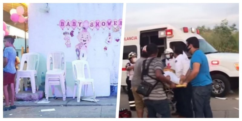 Celebración de ´Baby Showe´ es interrumpida abruptamente cuando conductor ebrio los arrolla