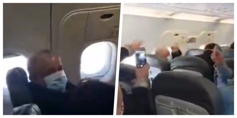 “¿No cumplió, qué? Mejor cállate cabr...”, ciudadanos CALLAN a pasajero que increpó a AMLO en vuelo