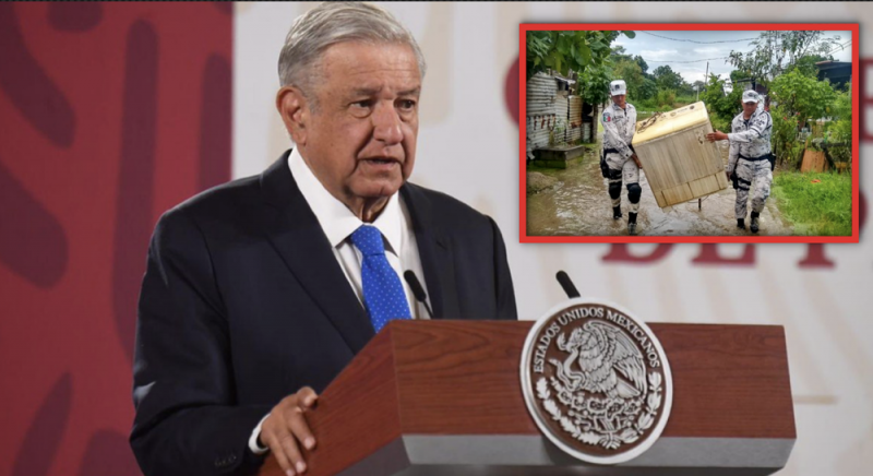 Paisanos, ahí les va el apoyo para que no la pasen mal: AMLO tras inundaciones en Tabasco