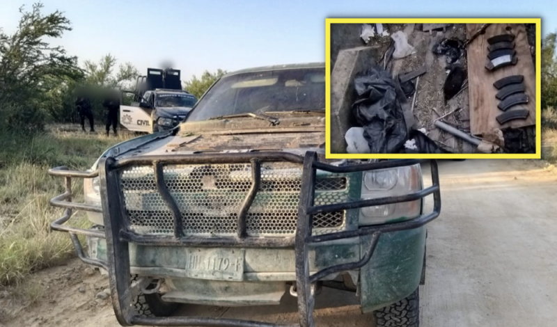 TROPA DEL INFIERNO enfrenta a policías y luego abandonan camioneta blindada llena de armas