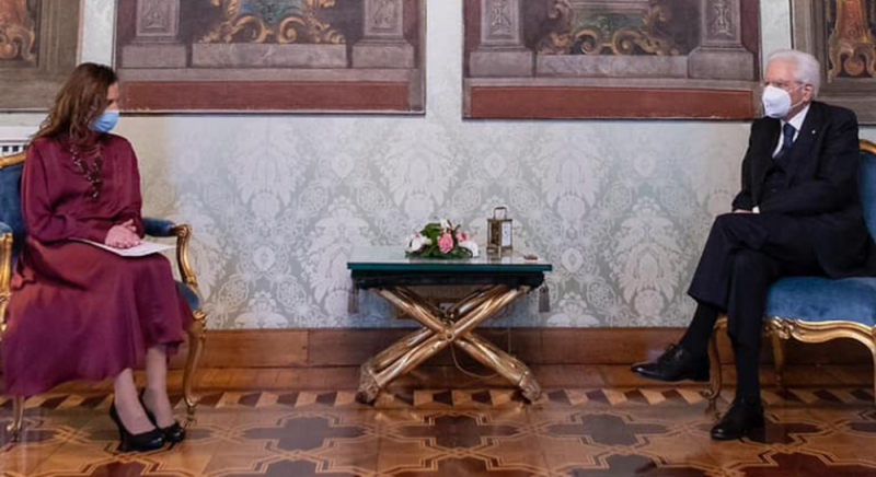 Beatriz Gutiérrez entrega CARTA de AMLO a presidente de Italia