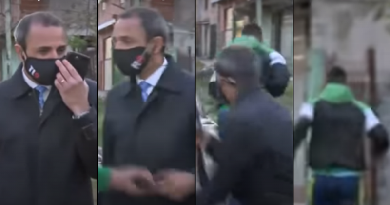 En plena transmisión en vivo le roban celular a reportero; el ratero huye corriendo (VIDEO)