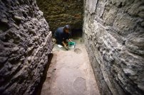 Encuentran en el centro de la CDMX Tzompantli con cráneos humanos