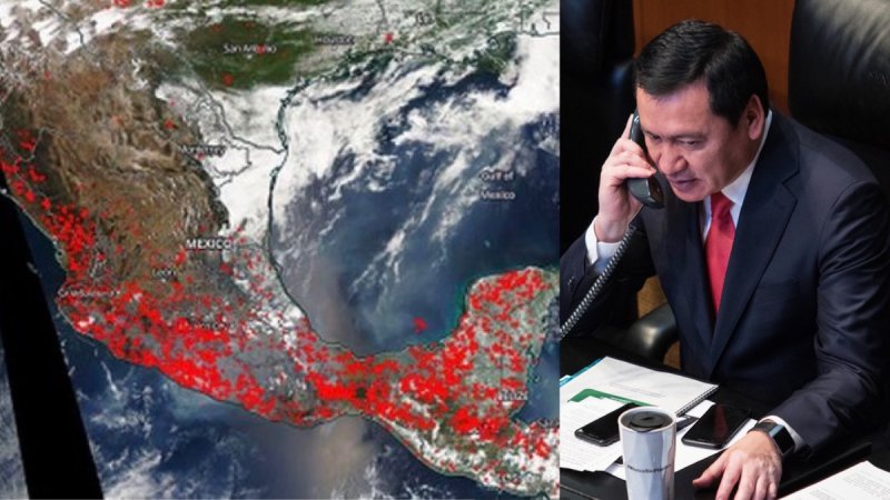 Osorio Chong culpa a AMLO de incendios forestales en el país. 