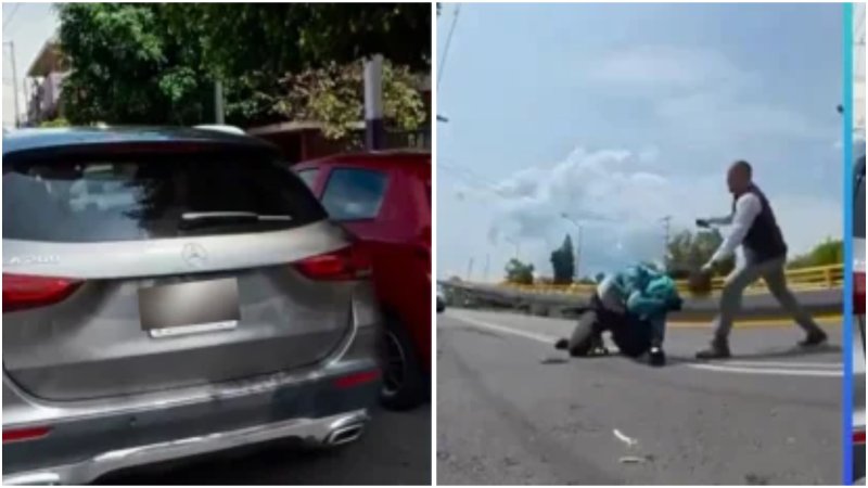 Automovilista agrede brutalmente a ciclista en Tlalpan; cámara corporal captó la agresión