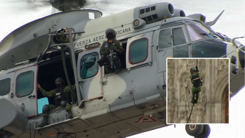 Dos mujeres pilotearon helicópteros durante el desfile militar del 16 de septiembre