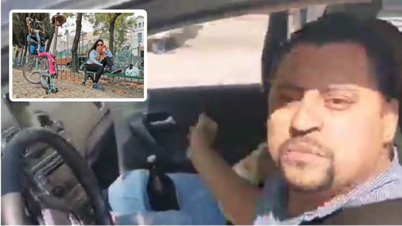 Sujetos le gritan “nalgona” a bici-tuitera, los alcanza y descubre que iban tomando “caguamas”