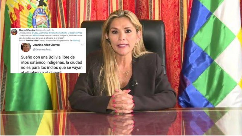 Los tíos de la usurpadora Añez que muestran su racismo y extrema ignorancia.