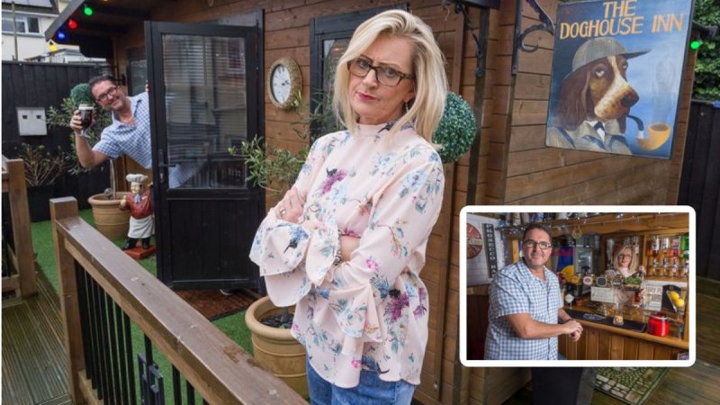 La mejor esposa del mundo: le construye un bar a su marido en el patio de su casa.