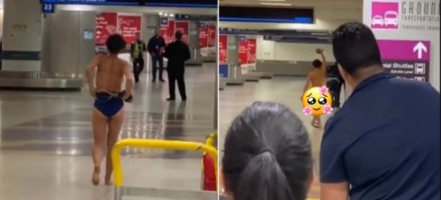  Exhiben a joven borracha tras desnudarse en el aeropuerto de Miami 