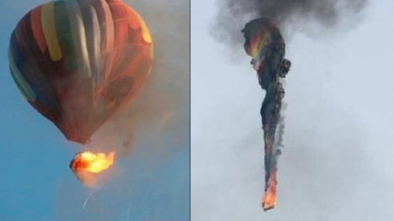 Globo aerostático se incendia en Zacatecas y