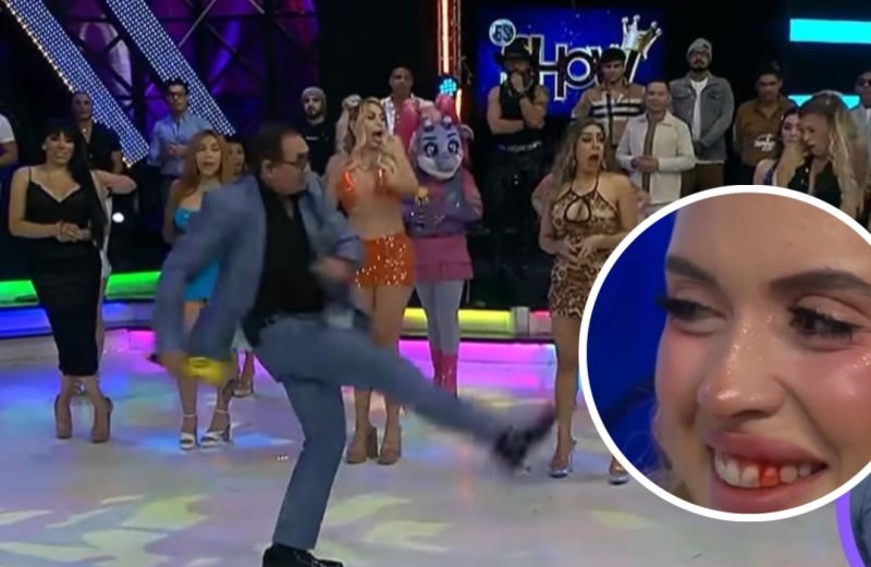 Ernesto Chavana golpea a una modelo en el rostro con un dron durante show EN VIVO