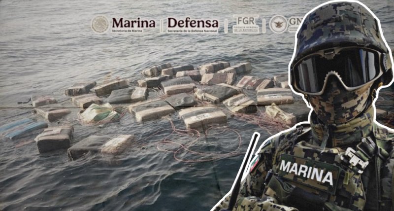 ¡Duro golpe al crimen! Marina asegura 2 ton de c0c4 en el Golfo de Tehuantepec 
