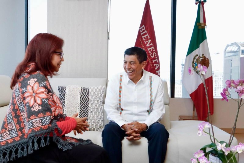 publicaciones/Leticia Ramírez y Salomón Jara acuerdan fortalecer acciones de bienestar en Oaxaca