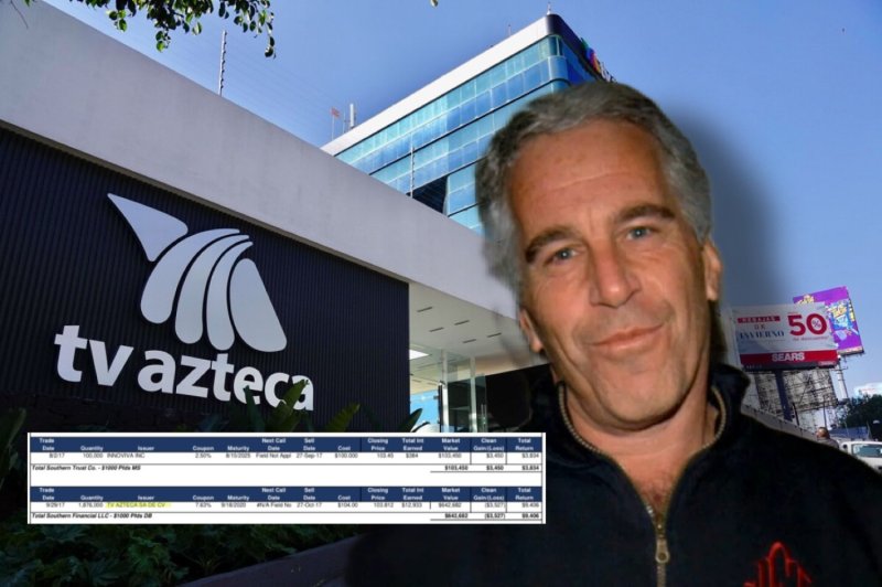Archivos financieros confirmarían inversión de Epstein en bonos de TV Azteca