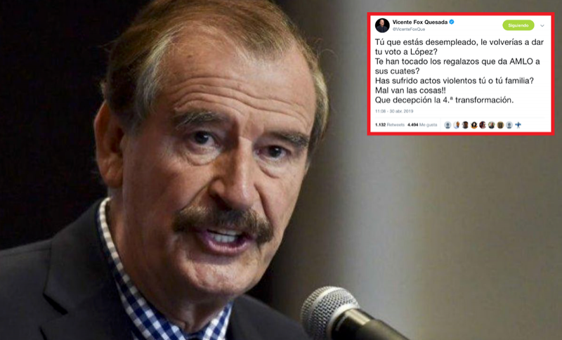 Fox pregunta a desempleados si volverían a darle su voto a AMLO; le contestan que sí.