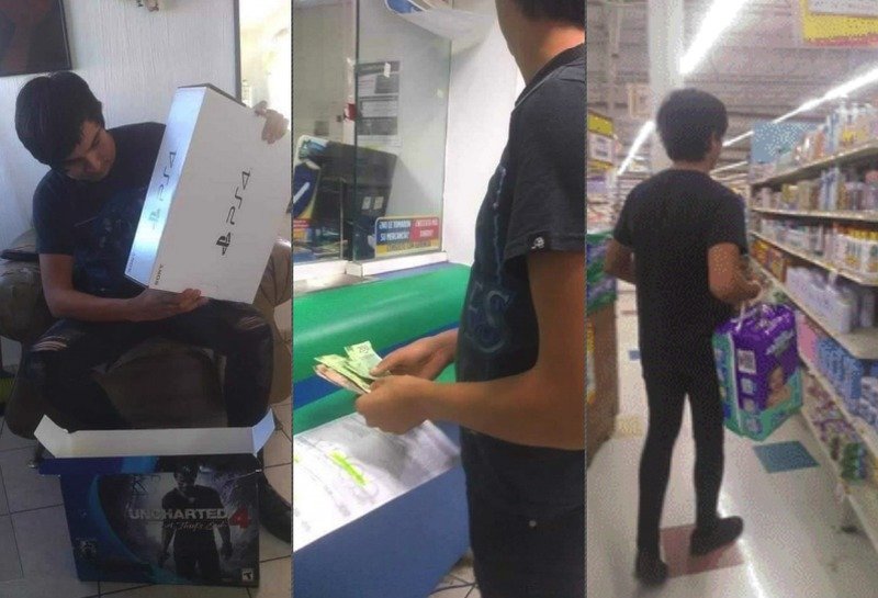 Muchacho vende su PlayStation 4 para comprar pañales a su bebé