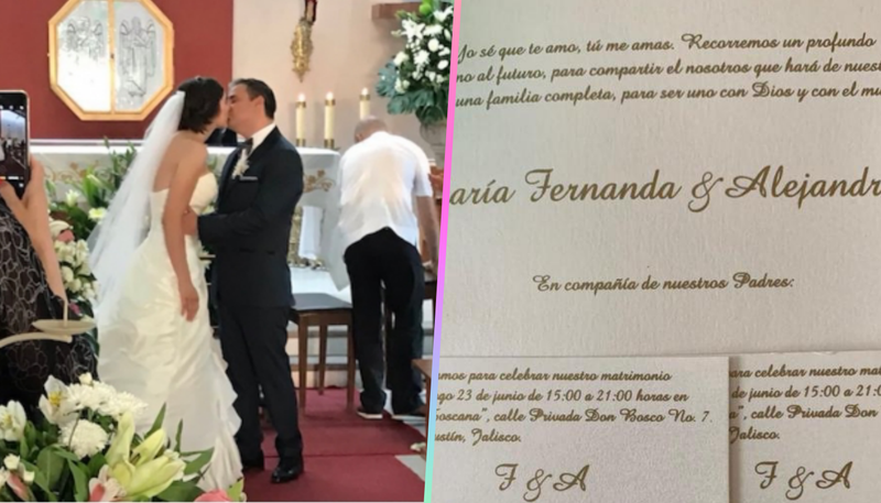 Maria Fernanda y Alejandro unieron sus vidas un día antes del accidente provocado por Maleck.