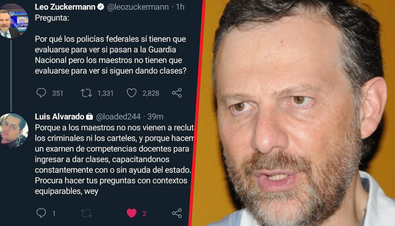 Usuarios se pitorrean de Zukermann por comparar exámenes de maestros con los de Guardia Nacional