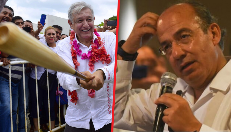 AMLO exhibe a Felipe Calderón en público; 