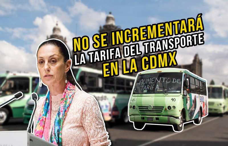 Sheinbaum lo deja claro: “no habrá aumento en el transporte público”.