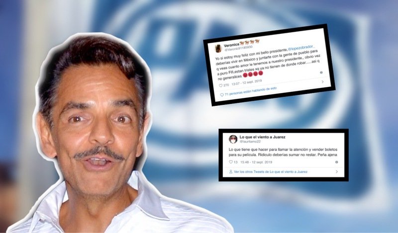Usuarios le tunden a Derbez por criticar a AMLO; lo acusan de ser un panista frustrado. 