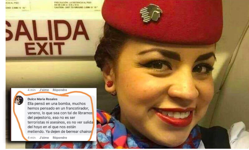 Usuarios exhiben a azafata de Aeroméxico que pide magnicidio en contra de AMLO.