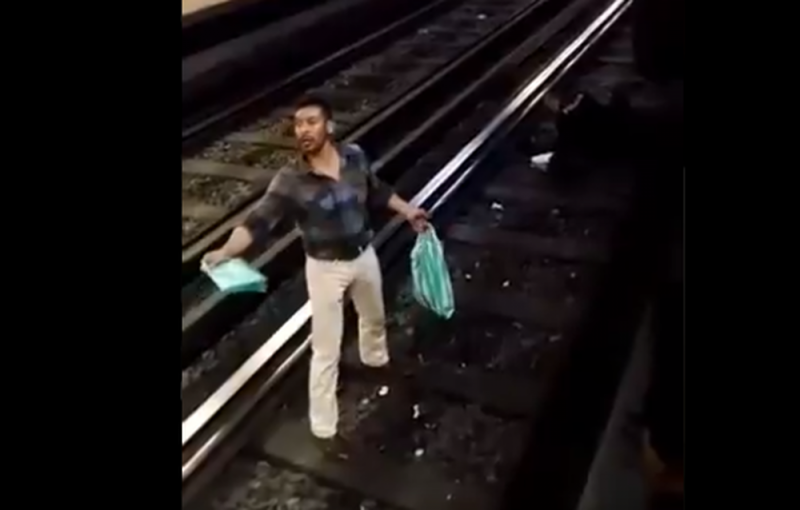 Hombre en estado de ebriedad avienta a policía a las vías del metro en CDMX
