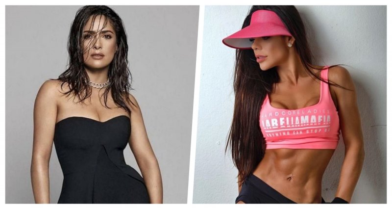 En tanga, Suzy Cortés le enseña a Salma Hayek como menear el bote