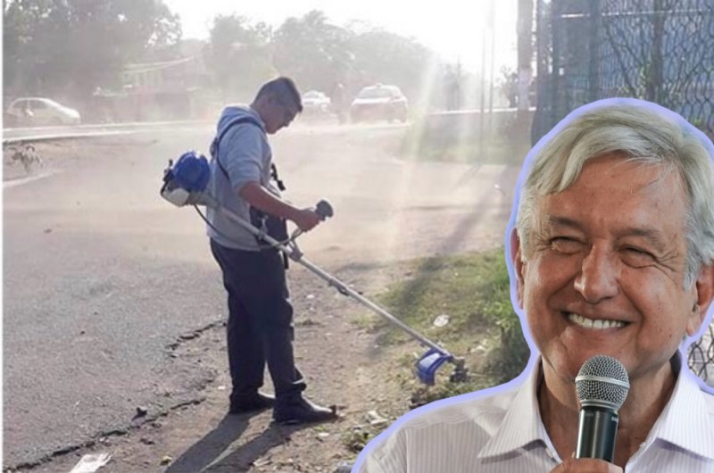 Estudiante de Prepa compra desbrozadora con su beca AMLO para trabajar y obtener ingresos
