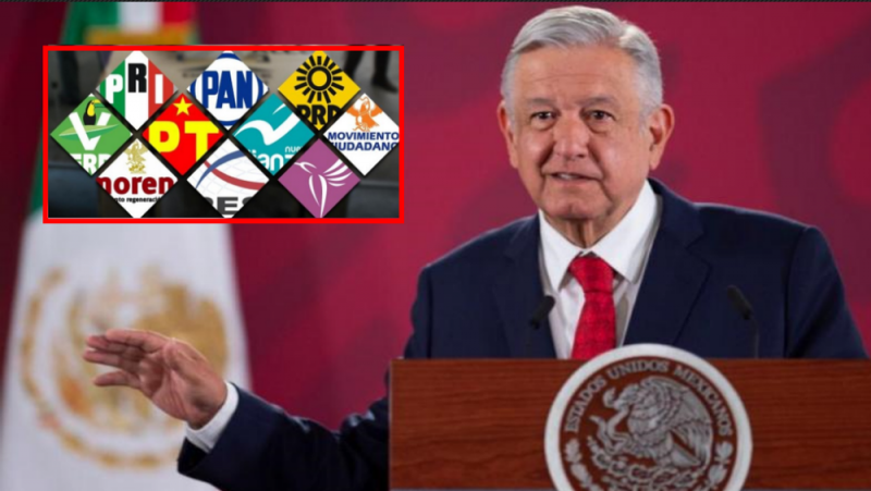 AMLO no descarta reducir a la mitad el presupuesto a partidos políticos