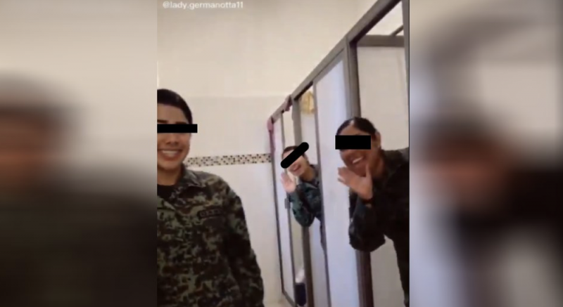 Mujeres de la Guardia Nacional se graban 