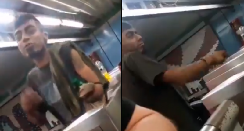 Sujeto se pone vivo y cobra cooperación voluntaria para pasar al metro; lo exhiben