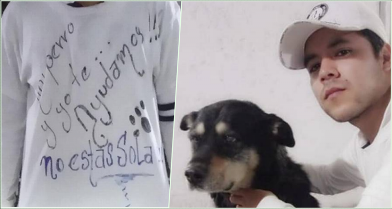 Joven poblano y su perro patrullan las calles y ofrecen acompañar a mujeres que transitan solas