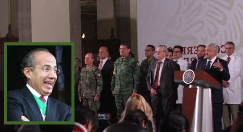 Calderón asoma la cabeza y critica a gabinete de AMLO por no guardar distanciay
