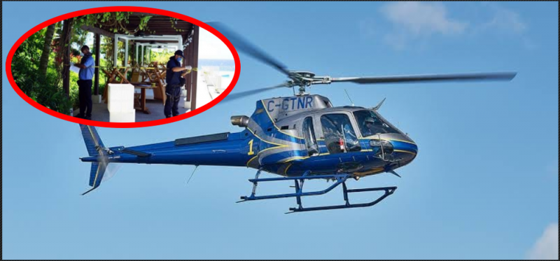 Turistas jaliscienses que estaban en cuarentena en Nayarit, rentan helicóptero y se escapan.