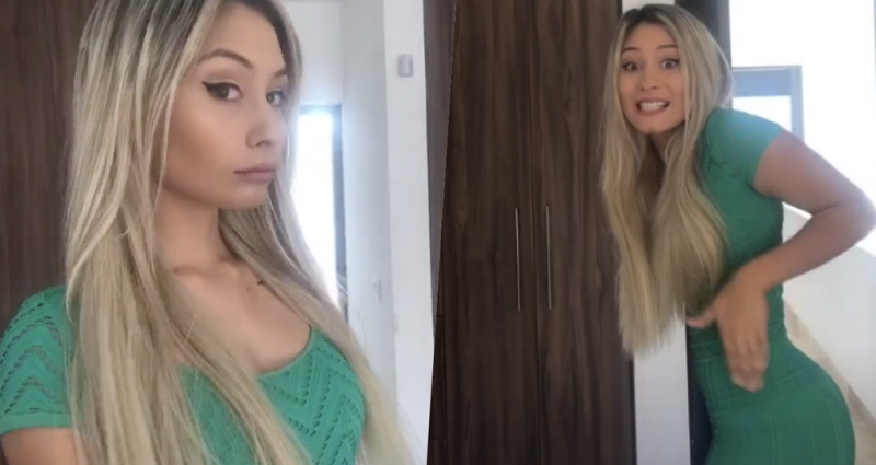 Issa Vega comparte candentes videos en Tik Tok con ajustado vestido 