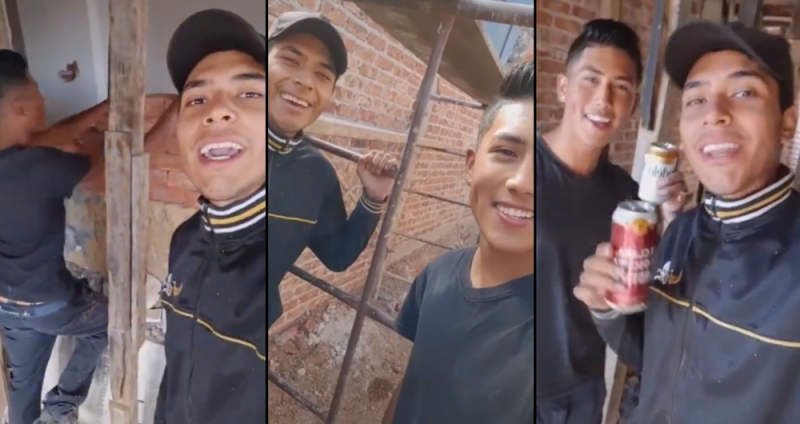Albañiles se vuelven los REYES de Tik Tok gracias a su 