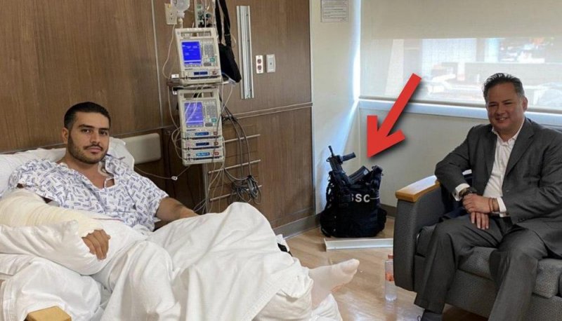 Harfuch tiene CHALECO ANTIBALAS y ARMAS LARGAS en su habitación del hospital