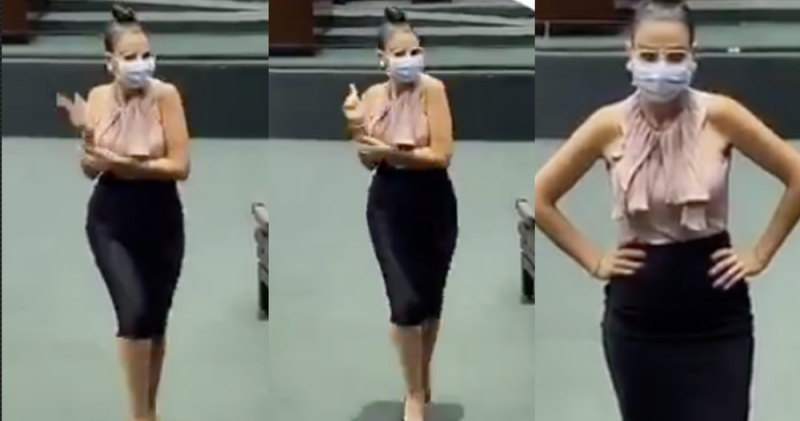 Diputada se graba bailando y 