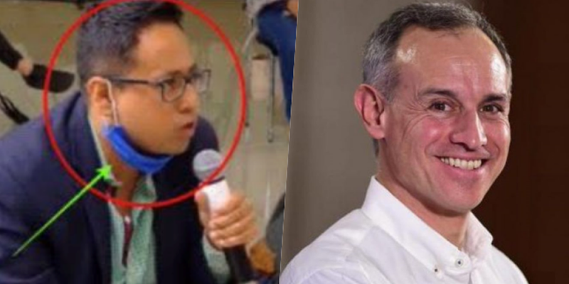 Con elegancia, López Gatell da CÁTEDRA de uso de Cubrebocas a reportero de TV Azteca que lo increpó