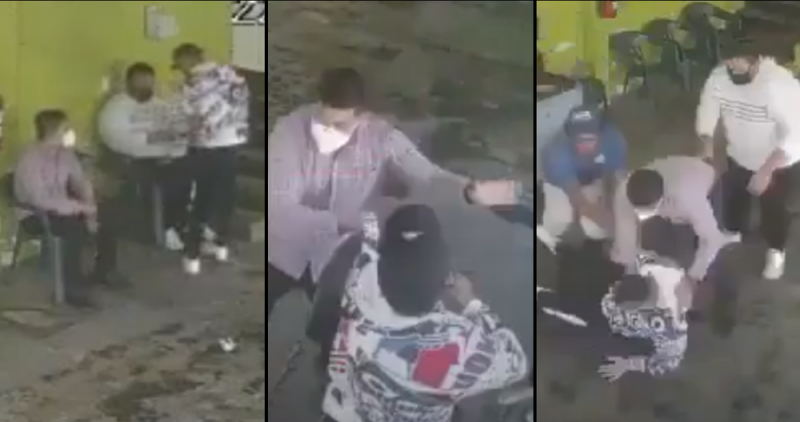 Ratero se distrae y COMENSALES lo tunden cuando pretendía ASALTAR local de QUESADILLAS