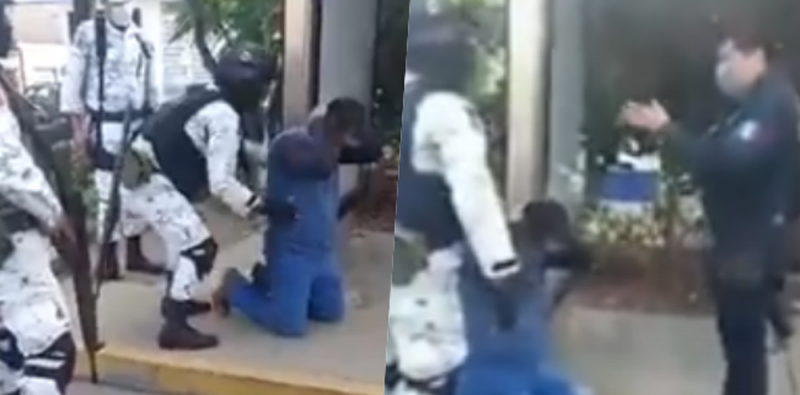 Guardia Nacional REGAÑA a policía de Oaxaca por no agarrar a un ratero