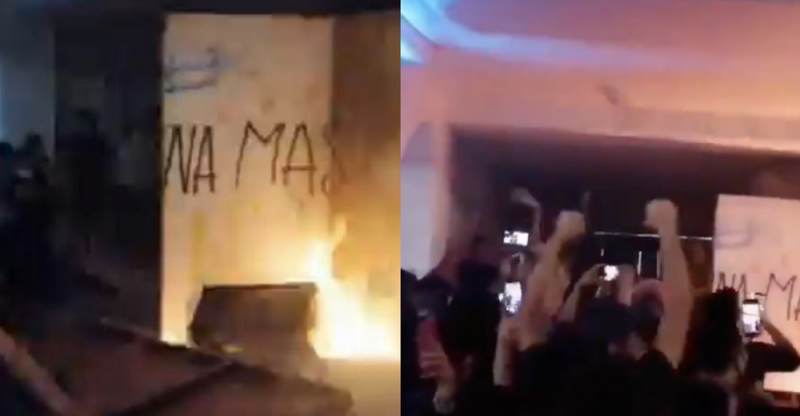 #URGENTE| Policía de Cancún reprime a balazos marcha que exigía justicia por feminicidio 