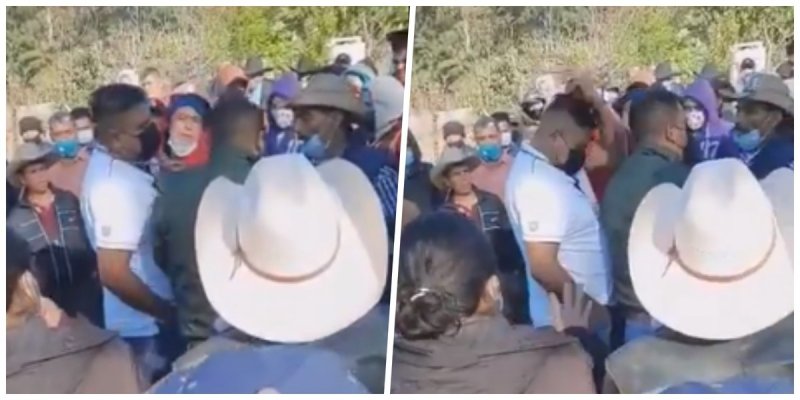 Alcalde estaba a punto de ser linchado cuando se pone a llorar; lo dejan iry