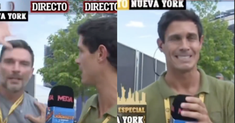 Actor de Televisa irrumpe en El Chiringuito y Edu Aguirre lo empuja en vivo